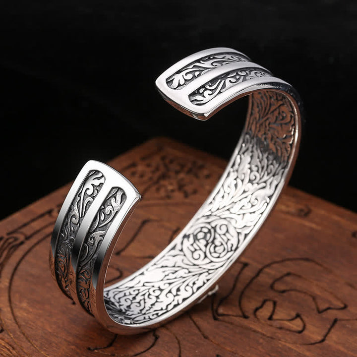 Bransoletka z Buddha Stones 925 ze srebra próby 925 z grawerowanym napisem Vajra Dorje, mocą duchową