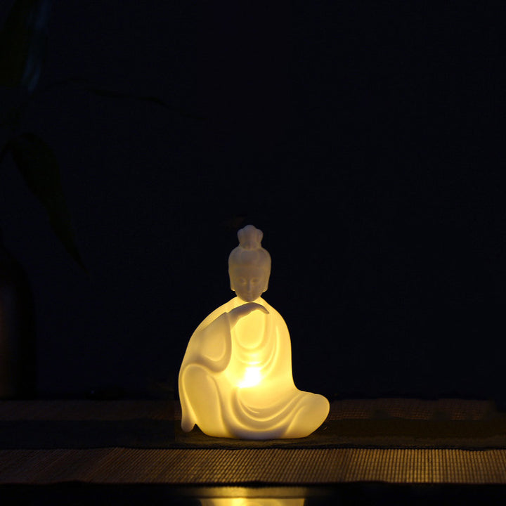Budda Awalokiteśwara Ksitigarbha Bodhisattwa Błogosławieństwo Ceramiczna dekoracja LED