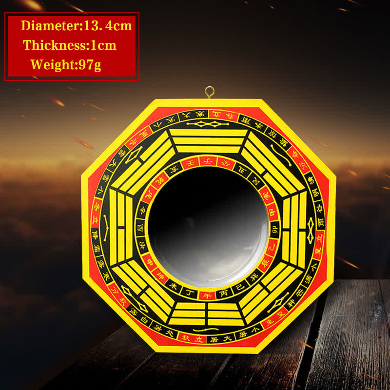 Feng Shui Bagua Mapa Równowagi Salonu Energia Mapa Lustra - 5 W - Lustro wklęsłe - Żółty - image 11