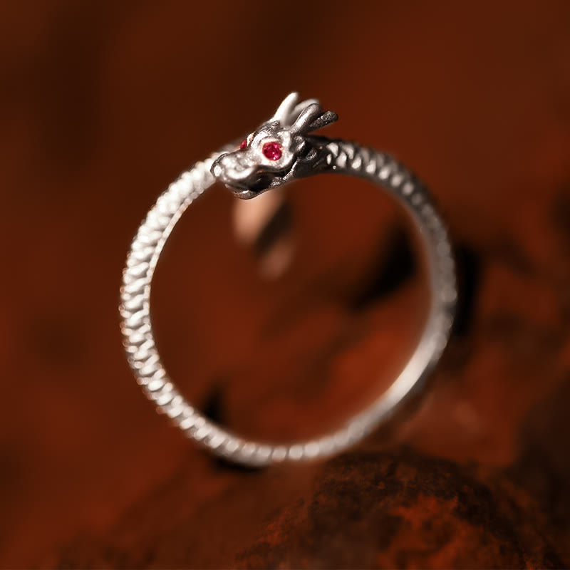 Buddha Stones 925 Srebro Sterling Vintage Rok Smoka Szczęście Ochrona Siła Regulowany Pierścień - image 11