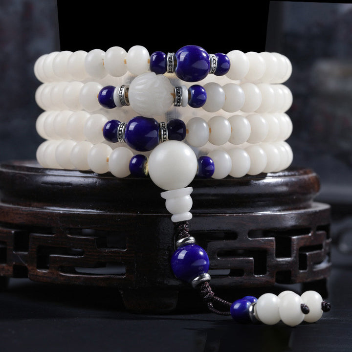 Bransoletka z koralików Bodhi z Buddha Stones i lotosowym błogosławieństwem