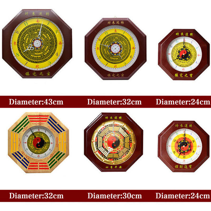 Feng Shui Bagua Mapa Równowagi Energii Mapa Ścienna Zegar - image 27