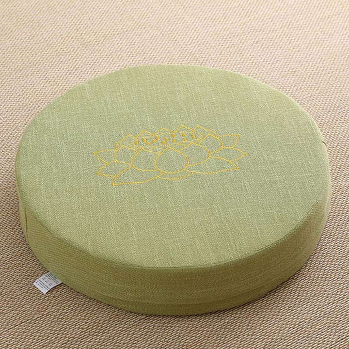 Poduszka do siedzenia do medytacji z haftem z Buddha Stones z lotosu z bawełny i lnu