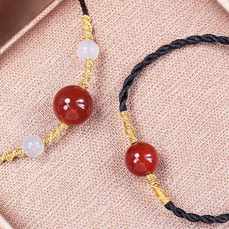 Buddha Stones Naturalny Czerwony Agat Chalcedon Samoakceptacja Pewność Siebie Koraliki Bransoletka Naszyjnik Wisiorek