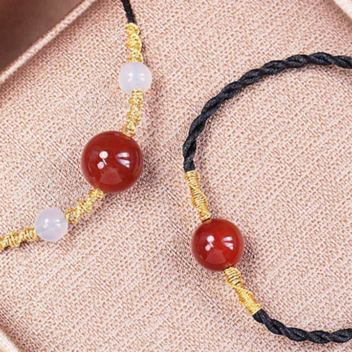 Buddha Stones Naturalny Czerwony Agat Chalcedon Samoakceptacja Pewność Siebie Koraliki Bransoletka Naszyjnik Wisiorek