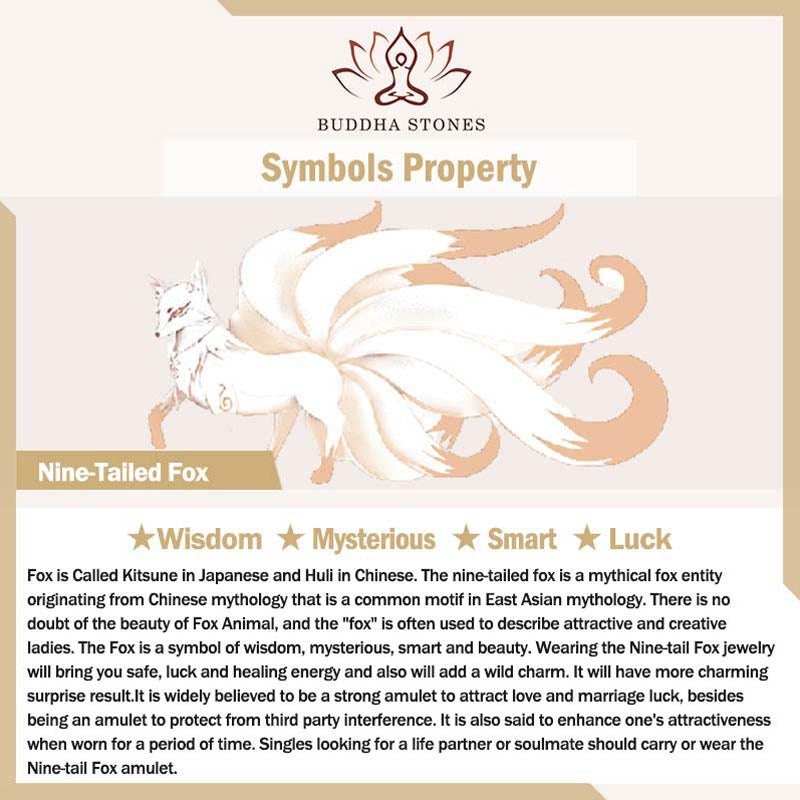 Buddha Stones Naturalny Cytryn Biały Kryształ Dziewięcioogonowy Lis Przyciągający Bogactwo Bransoletka Energetyczna