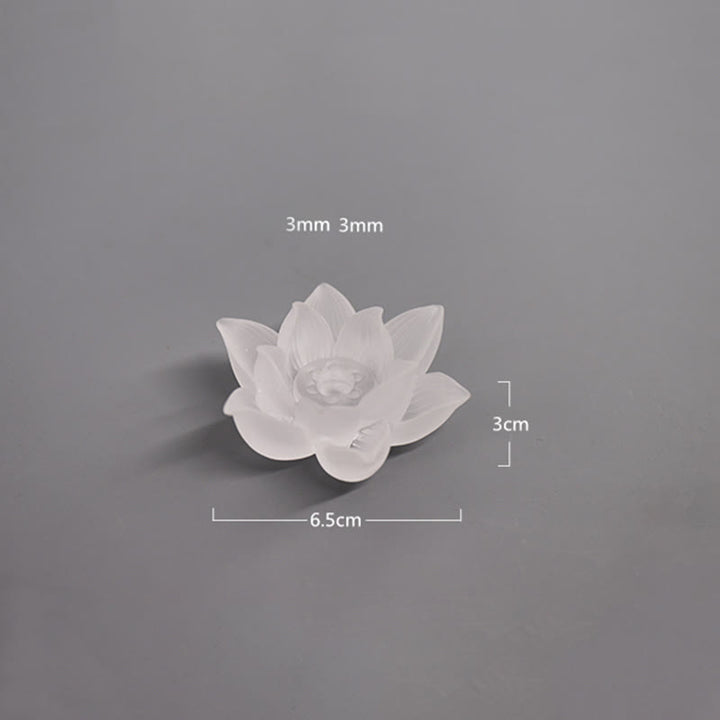 Buddha Stones Mini Lotus Liuli Kryształ Uzdrawiająca Medytacja Kadzidełko Palnik