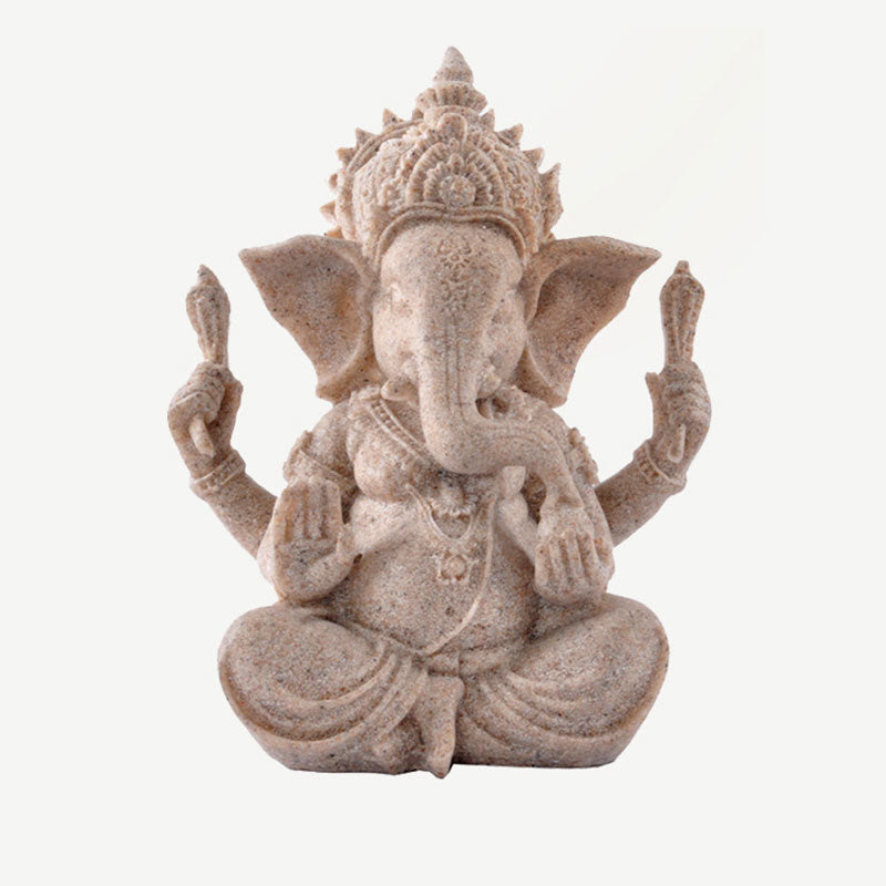 Buddha Stones Ganesh Ganpati Posąg Słonia Bogactwo Błogosławieństwo Dekoracja Domu - image 6