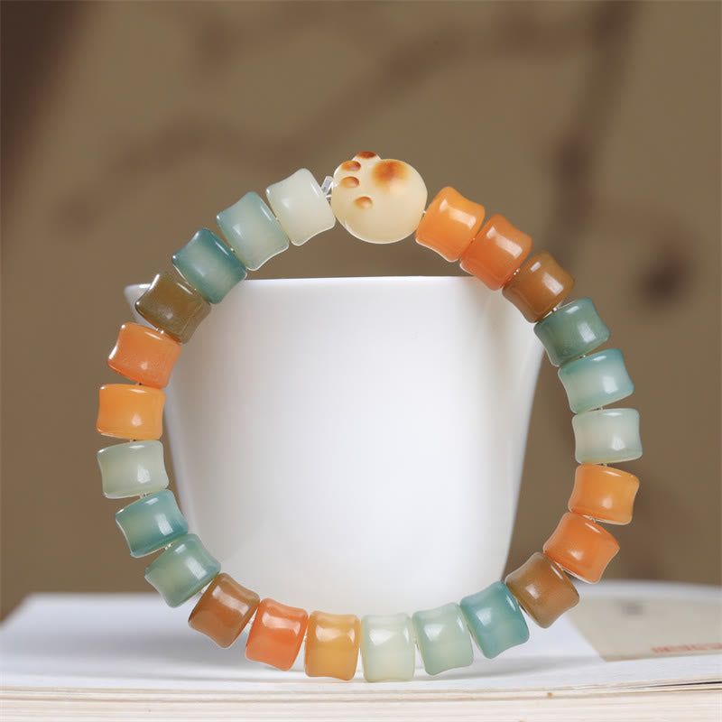 Kolorowe Buddha Stones Bodhi Seed Cat Paw Wisdom Bracelet - Nasiono Bodhi (Pomyślność ♥ Szczęście) - image 0