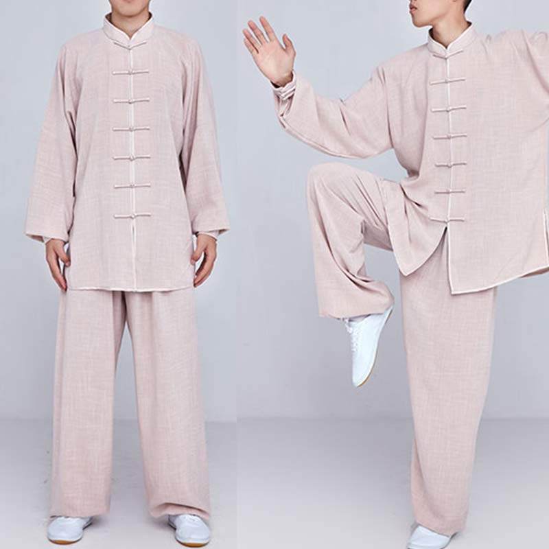 Buddha Stones Medytacja Zen Modlitwa Duchowa Tai Chi Qigong Praktyka Unisex Haft Odzież Zestaw - image 13