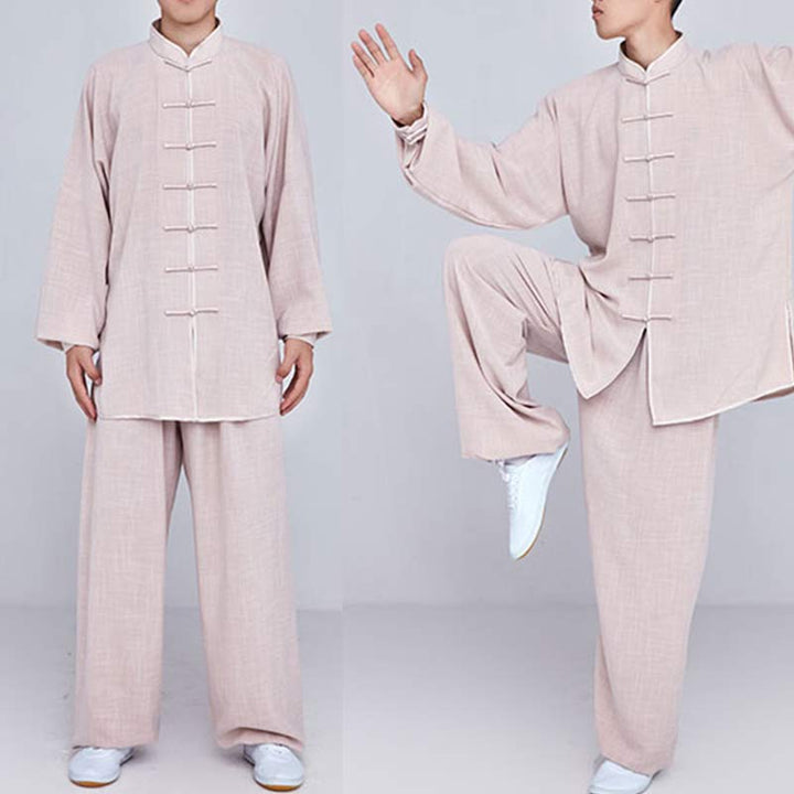 Buddha Stones Medytacja Zen Modlitwa Duchowa Tai Chi Qigong Praktyka Unisex Haft Odzież Zestaw - image 13