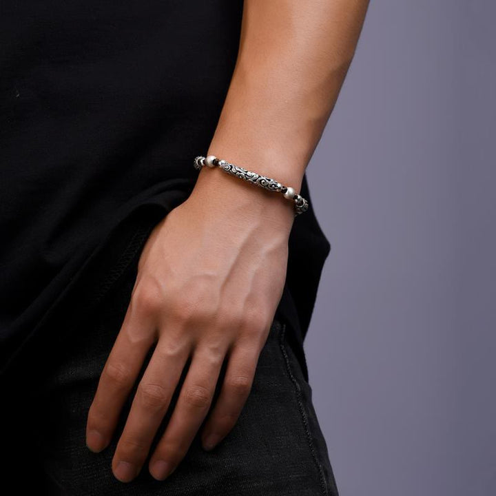 Buddha Stones Tybet Ręcznie robione Miedź 999 Srebro Sterlingowe Bransoletka z Sznurka Pomyślny Chmura Bogactwo - image 3