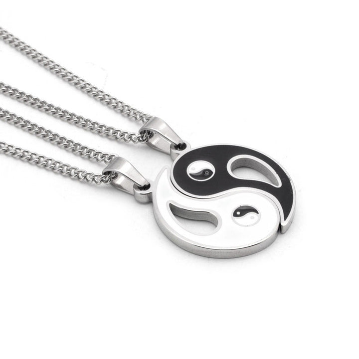 2szt Yin Yang Wisiorek Naszyjnik Para