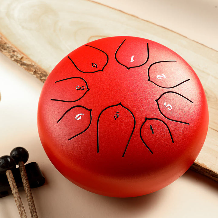 Buddha Stones językowy ze stali Dźwięk uzdrawiający Medytacja Wzór lotosu Zestaw perkusyjny 8 nut 6-calowy instrument perkusyjny