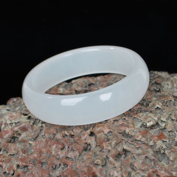 Buddha Stones Naturalny Złoty Jedwabny Jadeit Bransoletka Bogactwo Szczęście Bangle