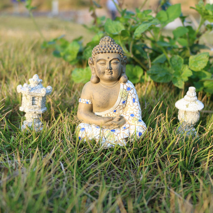Medytujący Zen Budda Spokój Żywica Statuetka Dekoracja Domu