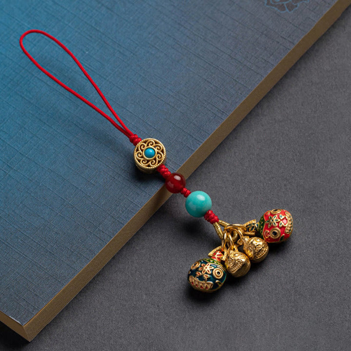 Buddha Stones Złoto Połykanie Bestii Rodzina Szczęście Samochód Brelok Telefon Wiszący Dekoracja