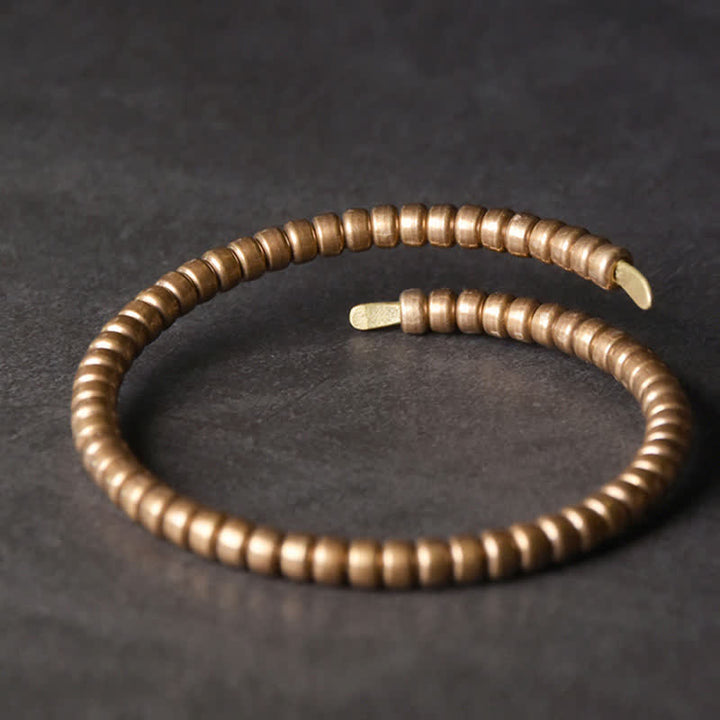 Bransoletka z regulowanym mankietem z Buddha Stones w stylu vintage z miedzianym wzorem równowagi
