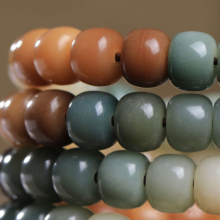 Buddha Stones 108 Mala Beads Gradient Bodhi Seed Green Tara Budda Grawerowany Pokojowy Bransoletka Harmonii