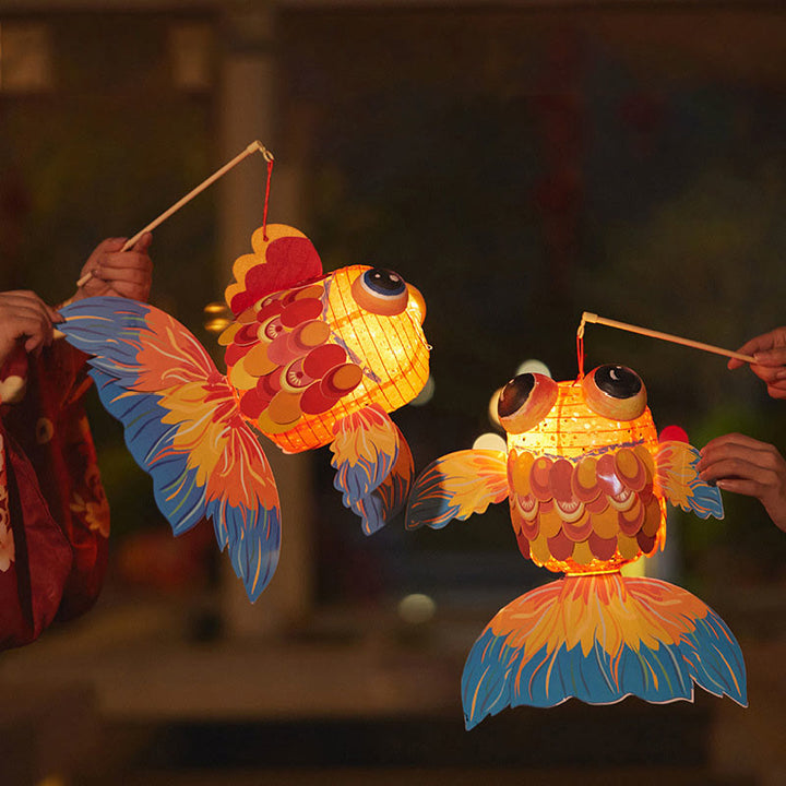 Buddha Stones DIY Powodzenia Koi Ryba Papierowa Lampa Latarnia Święto Środka Jesieni Dziecko Dzieci Dekoracja Latarni