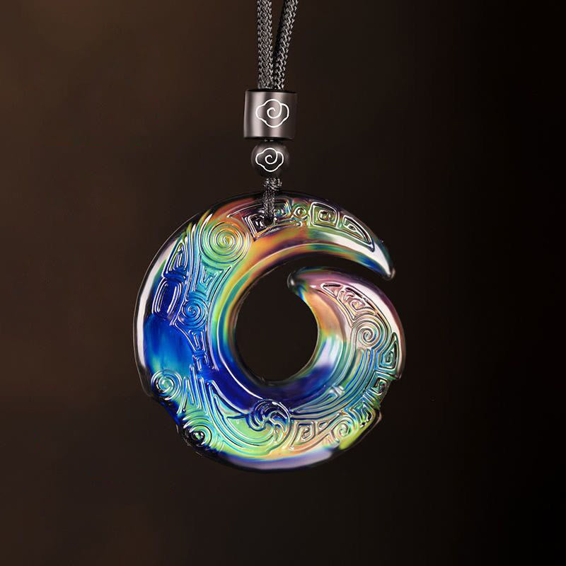 Zmieniający kolor szczęścia poprawia wzór naszyjnika Liuli Crystal Pendant - Wisiorek zmieniający kolor + pomyślna chmura - image 0