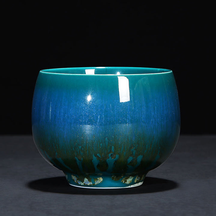 Buddha Stones Chińskie Jianzhan Glaze Kiln Change Ceramic Tea Cup Tenmoku Kung Fu Tea Cup