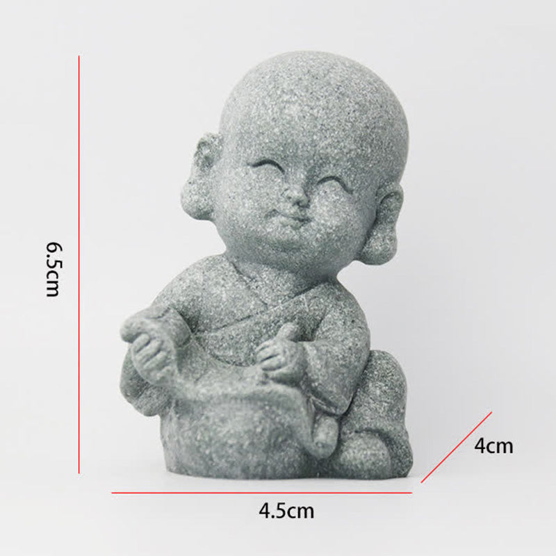 Buddha Stones Medytacja Modlitwa Mnich Statua Buddy Spokój Dekoracja Domu - image 10