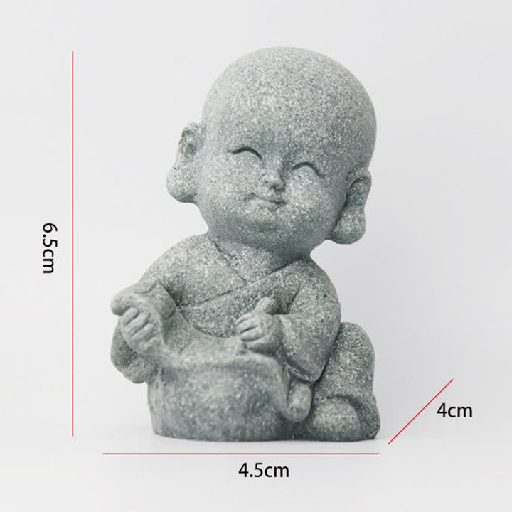 Buddha Stones Medytacja Modlitwa Mnich Statua Buddy Spokój Dekoracja Domu - image 10