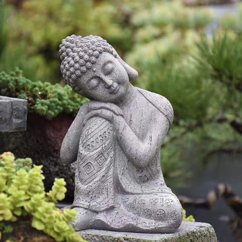 Buddha Stones Tybetańskie Medytacja Błogosławieństwa Buddy Żywica Współczucie Spokój Dekoracja Domu - Śpiący Budda - image 0