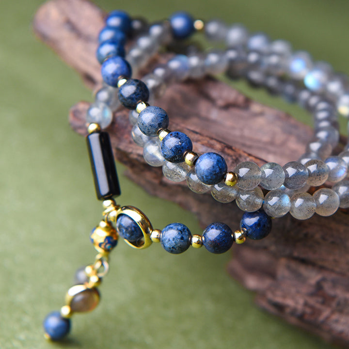 Bransoletka Moonstone Lazurite Calm Healing Positive