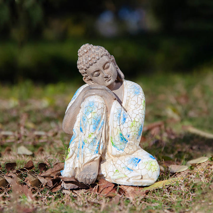 Medytujący Zen Budda Spokój Żywica Statuetka Dekoracja Domu