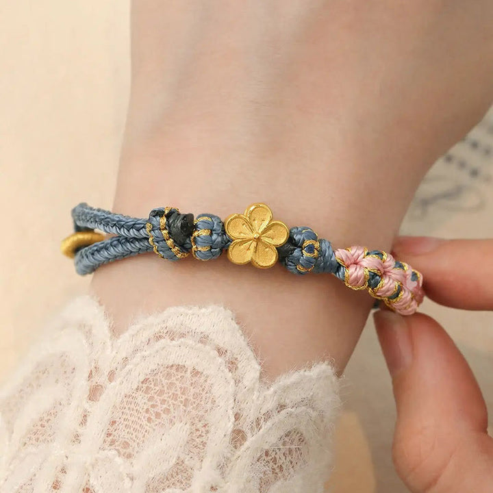 Bransoletka sznurkowa Peach Blossom Design Wealth