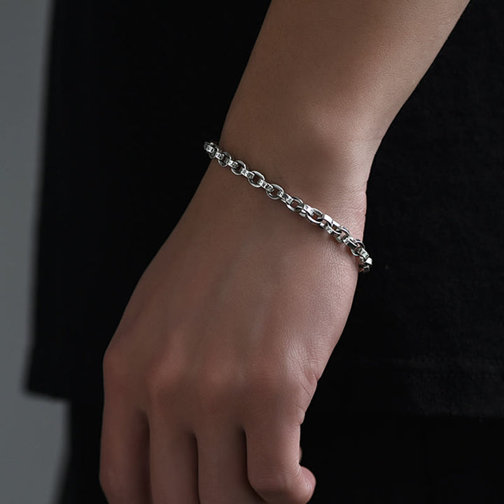 Buddha Stones 925 Srebro Sterlingowe Om Mani Padme Hum Rzeźbiony Projekt Kreatywność Metal Bransoletka - image 11