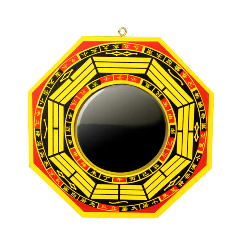 Feng Shui Bagua Mapa Równowagi Salonu Energia Mapa Lustra - 12 cali - Lustro wypukłe - Żółty - image 19