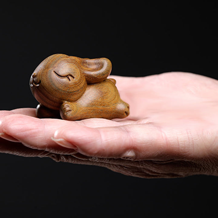 Buddha Stones Zielone Drzewo Sandałowe Małe Mini Słodkie Króliczki Króliczki Dekoracje Pokoju