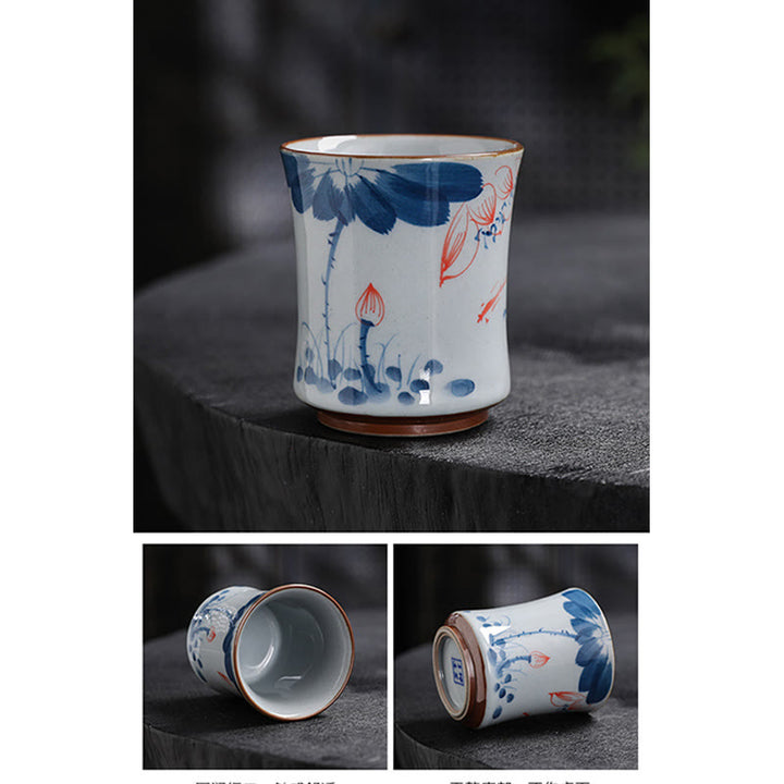 Buddha Stones Lotosu Liść Bambus Ceramiczny Filiżanka Do Herbaty Kung Fu Filiżanki Do Herbaty