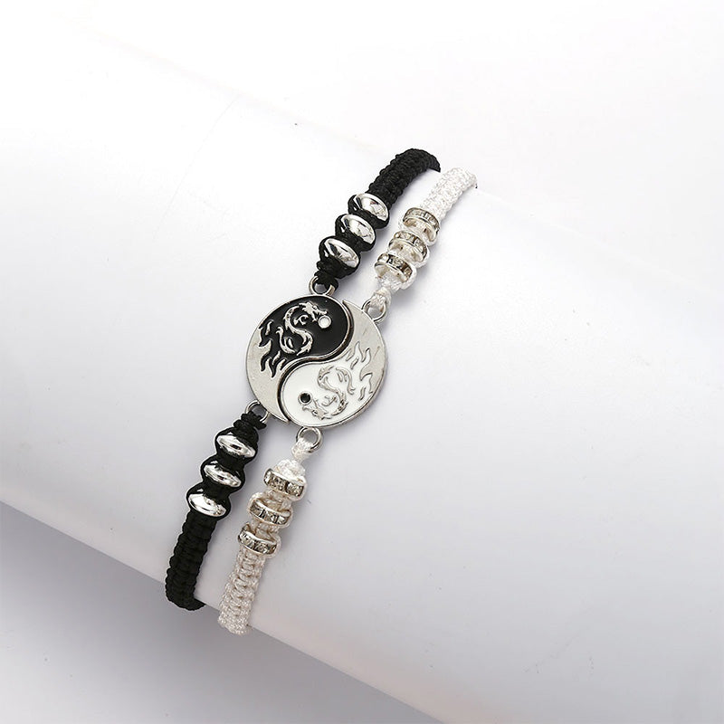 Buddha Stones 2szt Yin Yang Smok Para Bransoletka