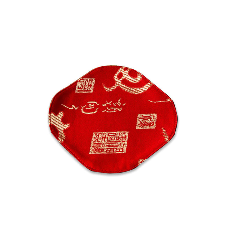 Podkładka pod Buddha Stones Vintage Sea Wave Bamboo Plum Blossom, podkładka pod kubek z haftem Kung Fu Tea Mat