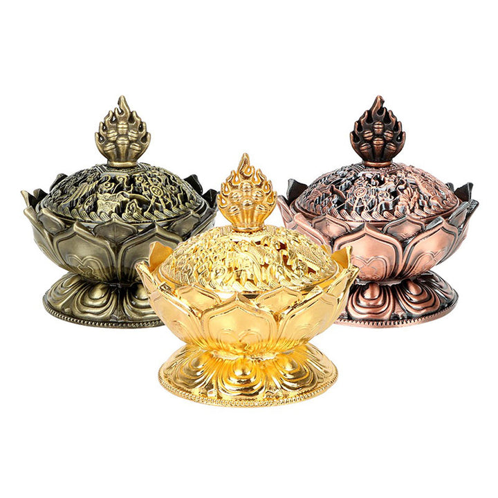 Buddha Stones Tybetański Lotos w Kształcie Oczyszczającego Kadzielnika