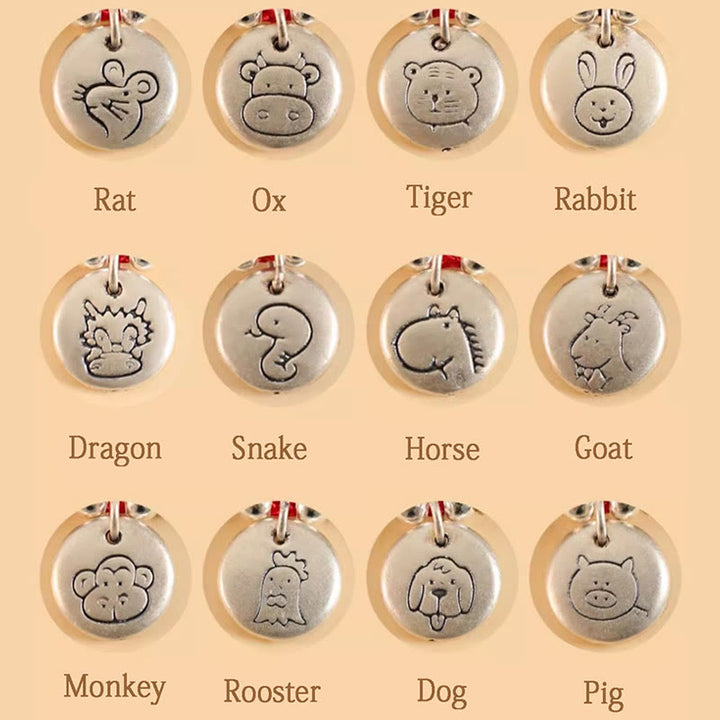 Buddha Stones Ręcznie robione 999 Srebro Sterling Rok Smoka Uroczy Chiński Zodiak Szczęście Pleciona Bransoletka