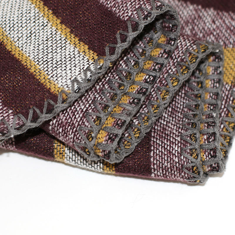 Buddha Stones Tybetański Szal Klasyczny Wzór Zimowy Przytulny Ciepły Szalik Podróżny Otulacz - image 10