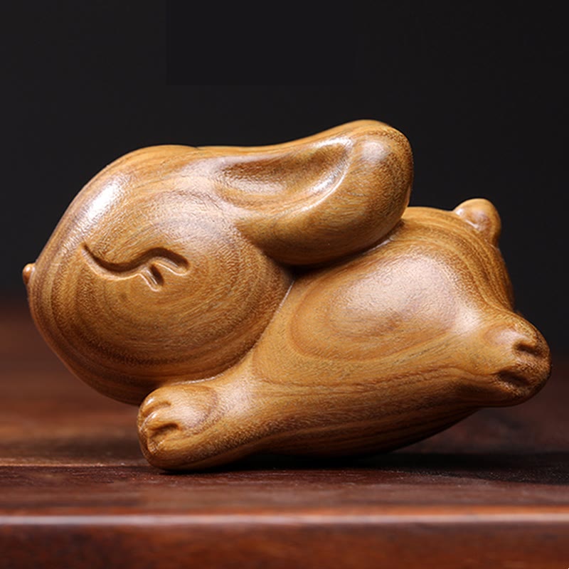 Buddha Stones Zielone Drzewo Sandałowe Małe Mini Słodkie Króliczki Króliczki Dekoracje Pokoju