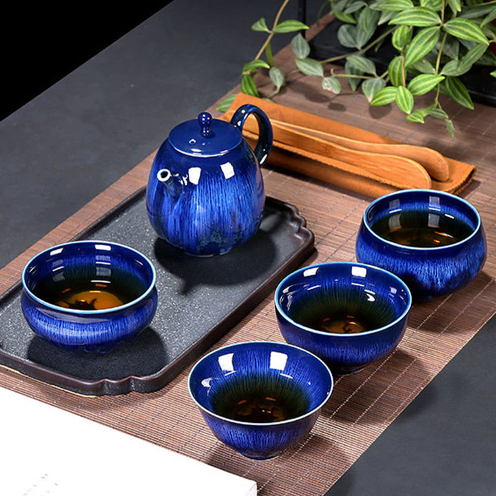 Buddha Stones Chińskie Jianzhan Glaze Kiln Change Ceramic Tea Cup Tenmoku Kung Fu Tea Cup