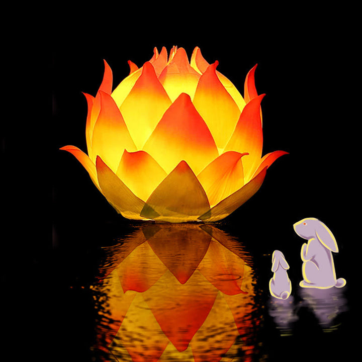 Buddha Stones DIY Kwiat Lotosu Smok Latarnia Lampa Tassel Dekoracja - image 19