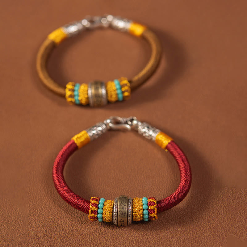 Buddha Stones Ręcznie Robione Tybetańskie Amulet King Kong Knot Ochrona Szczęścia Bransoletka Pleciona