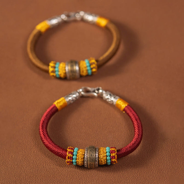 Buddha Stones Ręcznie Robione Tybetańskie Amulet King Kong Knot Ochrona Szczęścia Bransoletka Pleciona