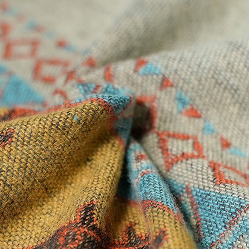 Buddha Stones Tybetański szal Diamentowy wzór Zimowy ciepły szalik - image 14