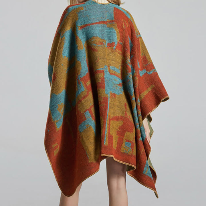 Tybetański pomarańczowy szal, ciepły szalik - image 6