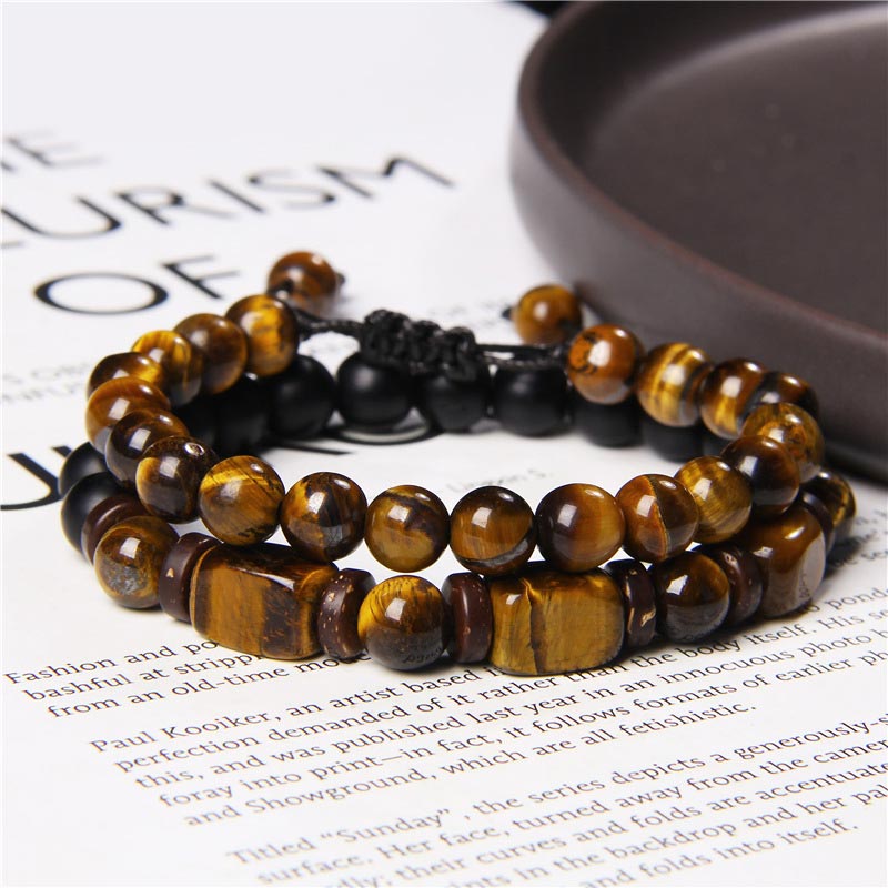Buddha Stones Tiger Eye Frosted Stone Hematyt Courage