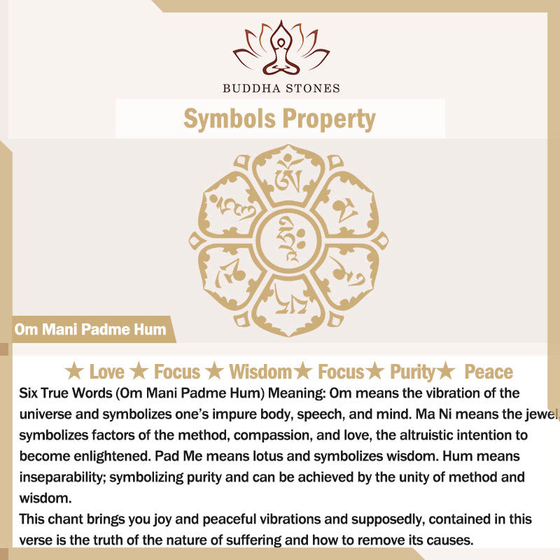 Buddha Stones Dorje Vajra Om Mani Padme Hum Peace Love Miedziana Bransoletka Łańcuszkowa